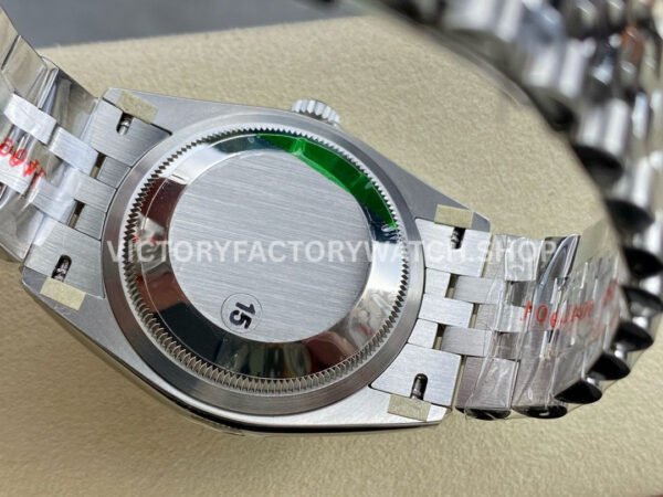 VS Factory Rolex Datejust 126234-0055 36mm Full 904L Diamond Olive Green Palm Motif Dial Jubilee (6) VS Factory Rolex Datejust 126234-0055 36mm Full 904L Diamond Olive Green Palm Motif Dial Jubilee