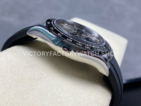 VS Factory Rolex Daytona 116519LN-0027 40mm White Gold Oysterflex Black Eye Grey Dial (5) VS Factory Rolex Daytona 116519LN-0027 40mm White Gold Oysterflex Black Eye Grey Dial