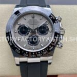VS Factory Rolex Daytona 116519LN-0027 40mm White Gold Oysterflex Black Eye Grey Dial (6) VS Factory Rolex Daytona 116519LN-0027 40mm White Gold Oysterflex Black Eye Grey Dial Super Clone Watch