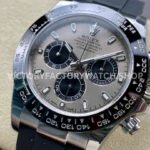 VS Factory Rolex Daytona 116519LN-0027 40mm White Gold Oysterflex Black Eye Grey Dial (7) VS Factory Rolex Daytona 116519LN-0027 40mm White Gold Oysterflex Black Eye Grey Dial