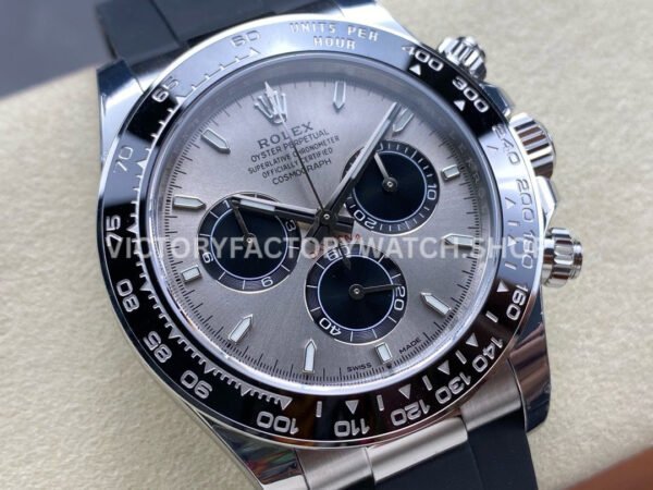 VS Factory Rolex Daytona 126519LN-0006 40mm White Gold Oysterflex Black Eye Grey Dial