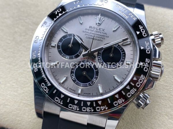 VS Factory Rolex Daytona 126519LN-0006 40mm White Gold Oysterflex Black Eye Grey Dial