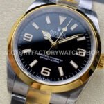 VS Factory Rolex Explorer 124273 36mm Half Yellow Gold Black Dial
