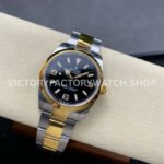 VS Factory Rolex Explorer 124273 36mm Half Yellow Gold Black Dial