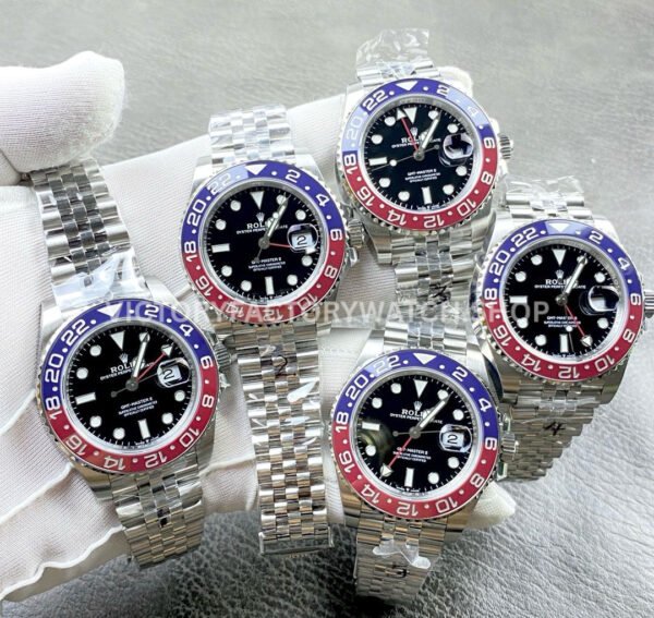 VS Factory Rolex Pepsi GMT-MASTER II Jubilee 126710BLRO-0001 40mm Black Dial Replica Watch