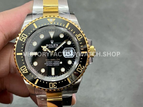 VS Factory Rolex Sea-Dweller 126603 43mm Half Yellow Gold Black Dial Super clone