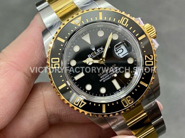 VS Factory Rolex Sea-Dweller 126603 43mm Half Yellow Gold Black Dial