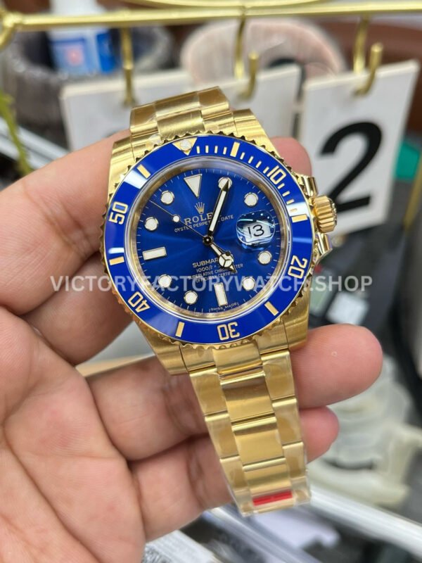 VS Factory Rolex Submariner 116618LB 40mm Full Yellow Gold Blue Dial