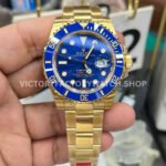 VS Factory Rolex Submariner 116618LB 40mm Full Yellow Gold Blue Dial Super clone