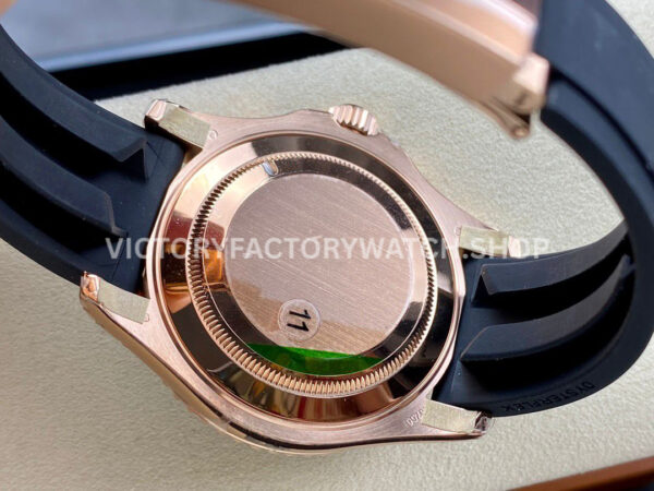 VS Factory Rolex Yacht-Master 126655 40mm Rose Gold Oysterflex Black Dial