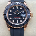 yacht master 126655 oysterflex black dial replica