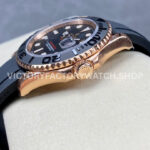 VS Factory Rolex Yacht-Master 126655 40mm Rose Gold Oysterflex Black Dial