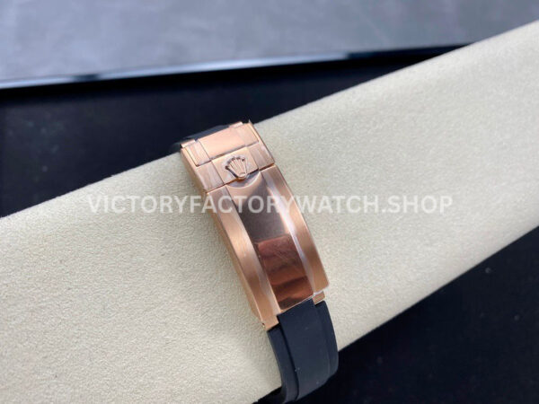 VS Factory Rolex Yacht-Master 126655 40mm Rose Gold Oysterflex Black Dial