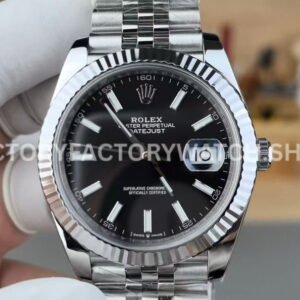 Victory Factory Rolex Datejust 126234-0015 36mm Full 904L Black Dial Jubilee