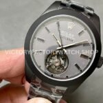 YS Factory Rolex Tourbillons Label Noir 116400 LNT01HS 40mm Black PVD-coated Grey Dial (3) YS Factory Rolex Tourbillons Label Noir 116400 LNT01HS 40mm Black PVD-coated Grey Dial