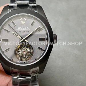 YS Factory Rolex Tourbillons Label Noir 116400 LNT01HS 40mm Black PVD-coated Grey Dial