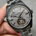 YS Factory Rolex Tourbillons Label Noir 116400 LNT01HS 40mm Black PVD-coated Grey Dial (5) YS Factory Rolex Tourbillons Label Noir 116400 LNT01HS 40mm Black PVD-coated Grey Dial