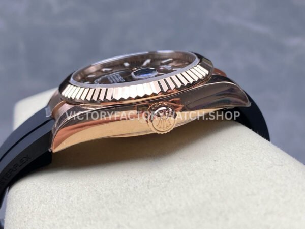 ZF Factory CounterWeight Rolex Sky-Dweller 336235-0002 42mm Rose Gold OysterFlex Brown Dial (10) ZF Factory Counterweight Rolex Sky-Dweller 336235-0002 42mm Rose Gold OysterFlex Brown Dial