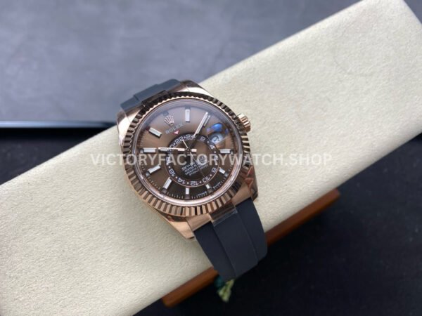 ZF Factory CounterWeight Rolex Sky-Dweller 336235-0002 42mm Rose Gold OysterFlex Brown Dial (3) ZF Factory Counterweight Rolex Sky-Dweller 336235-0002 42mm Rose Gold OysterFlex Brown Dial