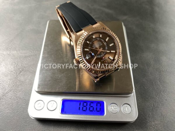 ZF Factory CounterWeight Rolex Sky-Dweller 336235-0002 42mm Rose Gold OysterFlex Brown Dial (5) ZF Factory Counterweight Rolex Sky-Dweller 336235-0002 42mm Rose Gold OysterFlex Brown Dial