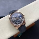 ZF Factory CounterWeight Rolex Sky-Dweller 336235-0004 42mm Rose Gold Rubber Strap Grey Dial (3) ZF Factory Counterweight Rolex Sky-Dweller 336235-0004 42mm Rose Gold OysterFlex Grey Dial