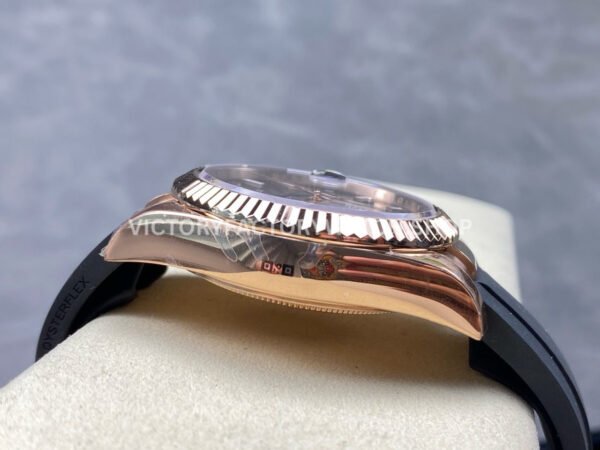 ZF Factory CounterWeight Rolex Sky-Dweller 336235-0004 42mm Rose Gold Rubber Strap Grey Dial (9) ZF Factory Counterweight Rolex Sky-Dweller 336235-0004 42mm Rose Gold OysterFlex Grey Dial