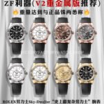 ZF Factory Counterweight Rolex Sky-Dweller 336238-0001 42mm Yellow Gold Oysterflex Champagne Dial