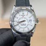 ZF Factory CounterWeight Rolex Sky-Dweller 336239 0003 42mm White Gold OysterFlex White Dial (5) zf factory rolex sky dweller white gold super clone watch