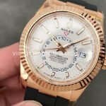 ZF Factory Counterweight Rolex Sky-Dweller 336235-0003 42mm Rose Gold Oysterflex White Dial (10) ZF Factory Counterweight Rolex Sky-Dweller 336235-0003 42mm Rose Gold Oysterflex White Dial