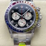ZF Factory Rolex Daytona 116599RBOW 40mm White Gold Black Dial (2) QF Factory Rolex Daytona 116599RBOW side profile