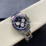 ZF Factory Rolex Daytona 116599RBOW 40mm White Gold Black Dial (7) ZF Factory Rolex Daytona 116599RBOW 40mm White Gold Rainbow Bezel Diamond Black Dial