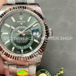 ZF Factory Rolex Sky-Dweller 336934-0001 42mm White Gold 904L Green Dial (4) rolex sky dweller 336934 zf factory super clone watch