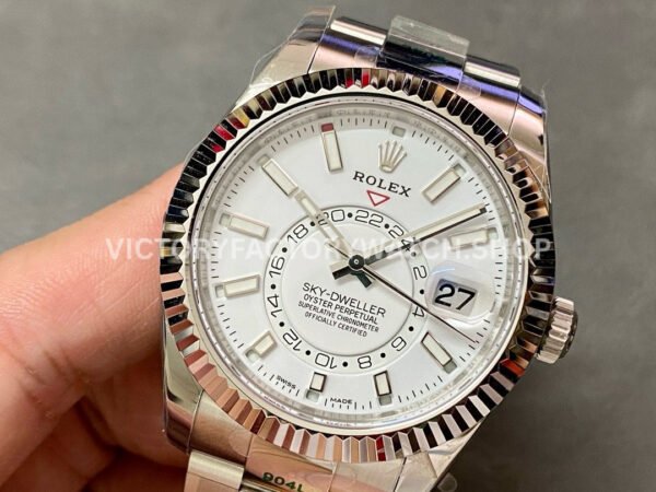 ZF Factory Rolex Sky-Dweller 336934-0003 42mm White Gold 904L White Dial (6) ZF Factory Rolex Sky-Dweller 336934-0003 42mm White Gold 904L White Dial