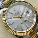 ZQ Factory Rolex Datejust 126333-0001 41mm Half Yellow Gold Silver Dial