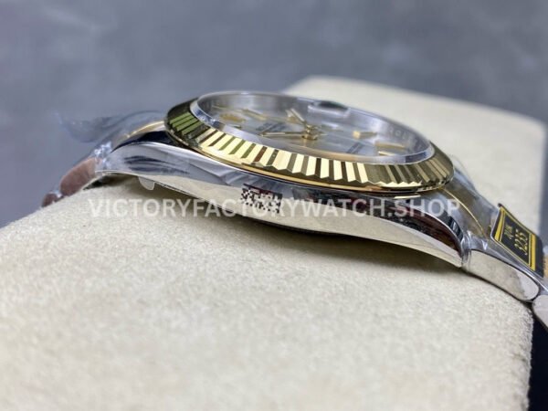 ZQ Factory Rolex Datejust 126333-0001 41mm Half Yellow Gold Silver Dial