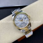 ZQ Factory Rolex Datejust 126333-0001 41mm Half Yellow Gold Silver Dial