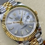 ZQ Factory Rolex Datejust 126333-0002 41mm Half Yellow Gold Silver Dial Jubilee