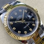 ZQ Factory Rolex Datejust 126333-0005 41mm Half Yellow Gold Diamond Black Dial
