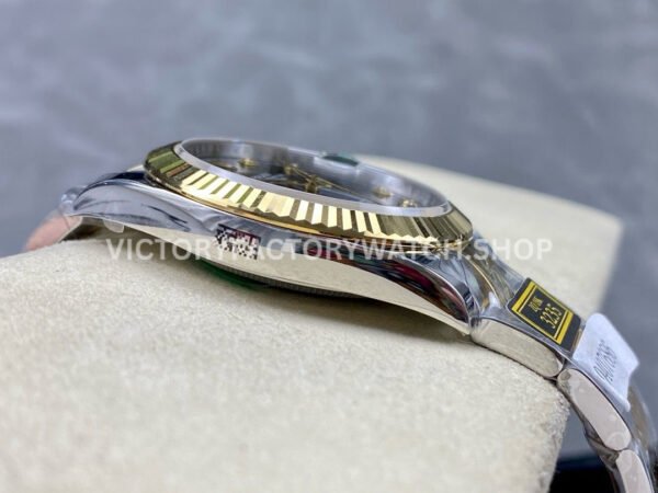 ZQ Factory Rolex Datejust 126333-0005 41mm Half Yellow Gold Diamond Black Dial