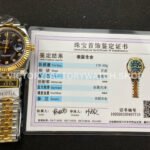 ZQ Factory Rolex Datejust 126333-0006 41mm Half Yellow Gold Diamond Black Dial Jubilee