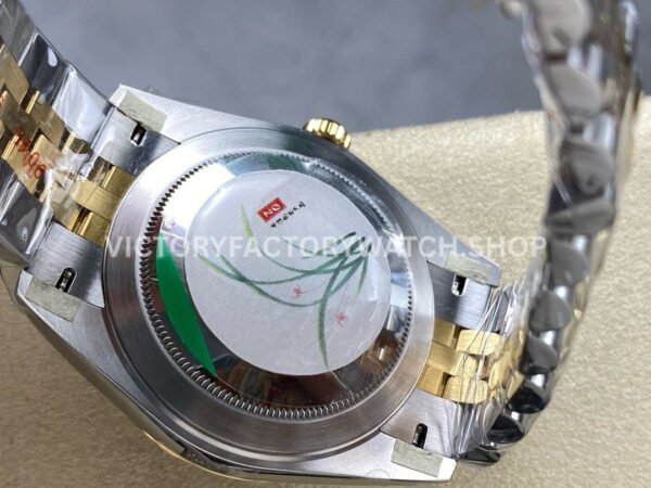 ZQ Factory Rolex Datejust 126333-0006 41mm Half Yellow Gold Diamond Black Dial Jubilee