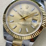 ZQ Factory Rolex Datejust 126333-0009 41mm Half Yellow Gold Champagne Dial