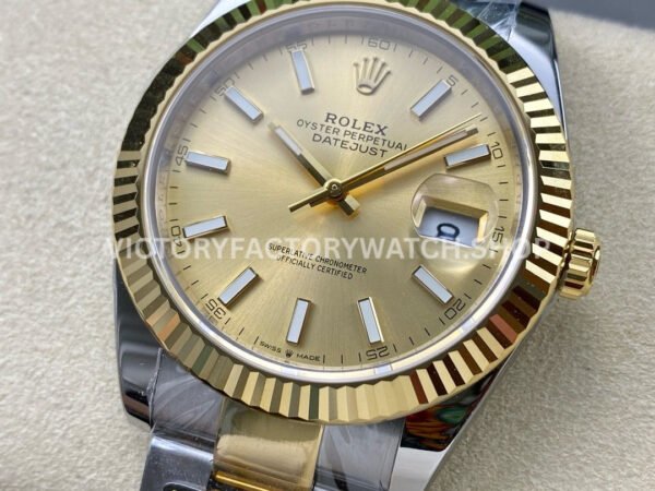 ZQ Factory Rolex Datejust 126333-0009 41mm Half Yellow Gold Champagne Dial