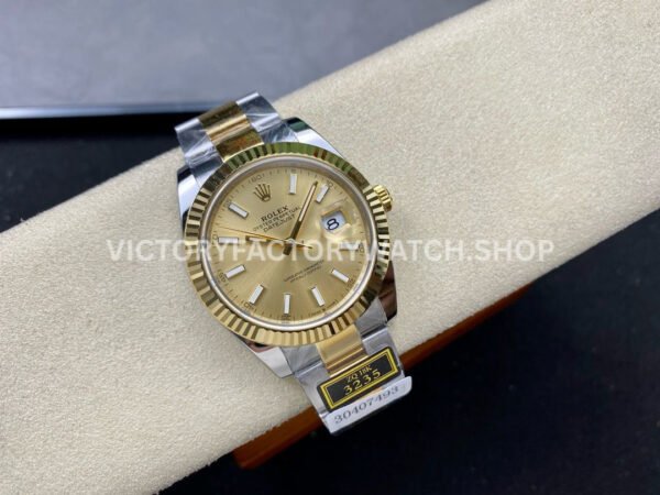ZQ Factory Rolex Datejust 126333-0009 41mm Half Yellow Gold Champagne Dial