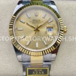 ZQ Factory Rolex Datejust 126333-0009 41mm Half Yellow Gold Champagne Dial