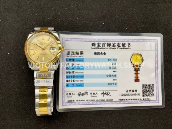 ZQ Factory Rolex Datejust 126333-0009 41mm Half Yellow Gold Champagne Dial