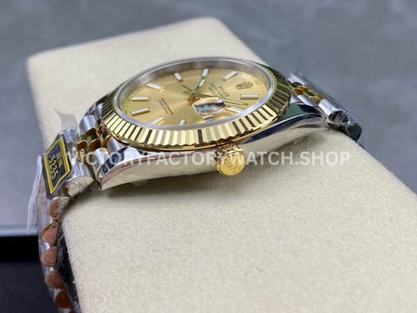 ZQ Factory Rolex Datejust 126333-0010 41mm Half Yellow Gold Champagne Dial Jubilee