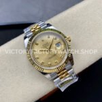 ZQ Factory Rolex Datejust 126333-0012 41mm Half Yellow Gold Diamond Champagne Dial Jubilee