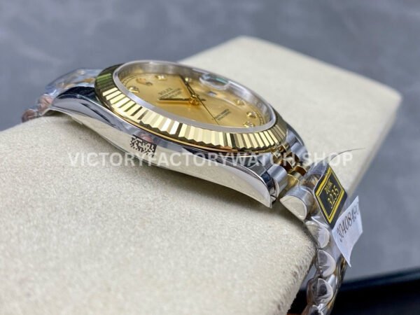 ZQ Factory Rolex Datejust 126333-0012 41mm Half Yellow Gold Diamond Champagne Dial Jubilee
