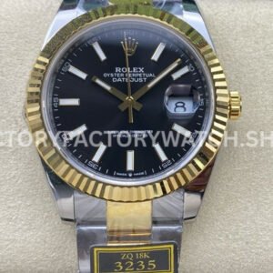 ZQ Factory Rolex Datejust 126333-0013 41mm Half Yellow Gold Black Dial